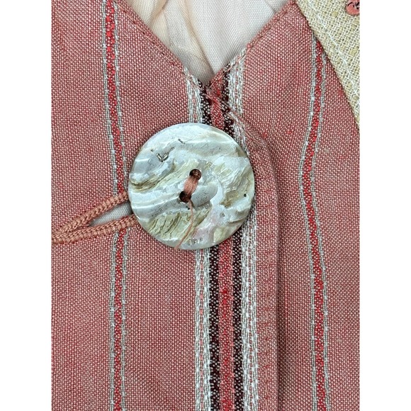 Vintage Canvasbacks Lutton & Horsfield Linen/Rayon Embellished Jacket - Sz-S - Picture 4 of 12
